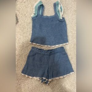 Design History Blue Knit Kids Shorts